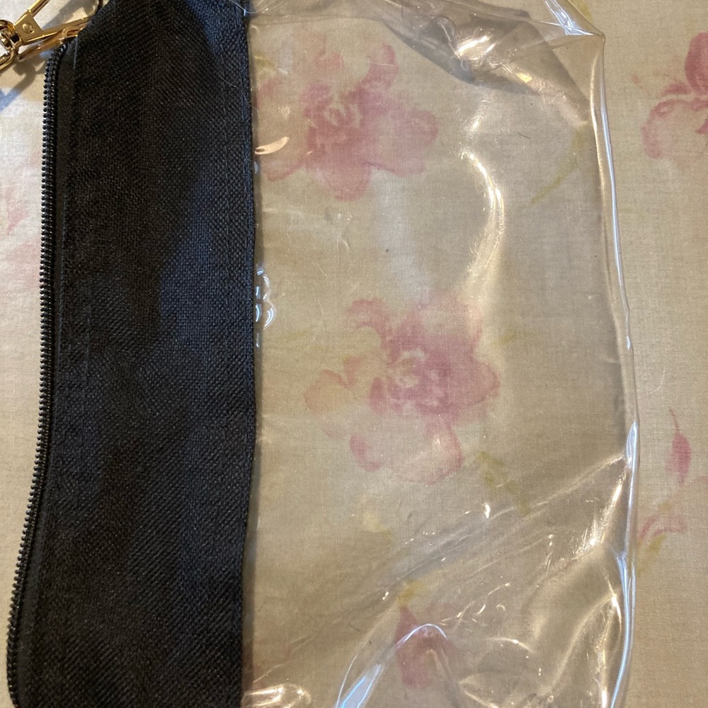 Clear/Black Crossbody Purse.